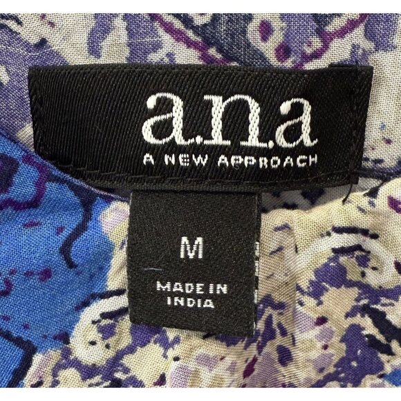 A.N.A Womens Dress M Boho Disco Sleeveless Handkerchief Hem Multicolor YK2 - Picture 5 of 5